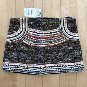 Zara Woman Mini Skirt - Woven/Knit Pattern